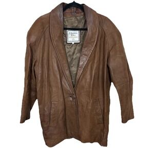 Vintage Christian Dior Le Connaisseur Men's Brown Leather Jacket L Distressed